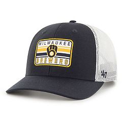 Women's Fanatics Branded Navy/Gray Milwaukee Brewers Double Pom Cuffed Knit Hat
