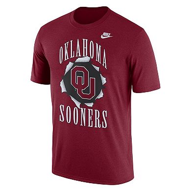 Men's Nike Crimson Oklahoma Sooners Campus Back to School T-Shirt