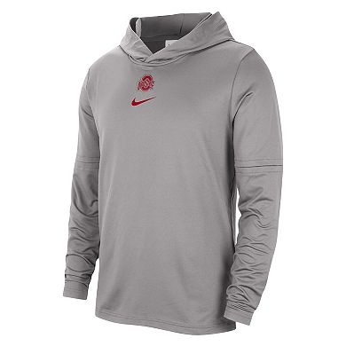 Men's Nike Gray Ohio State Buckeyes Player Hoodie Long Sleeve ...