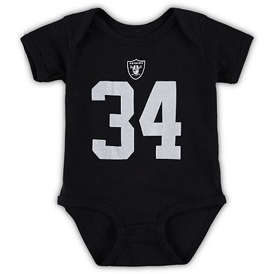 Infant Mitchell & Ness Bo Jackson Black Las Vegas Raiders Mainliner Retired Player Name & Number Bodysuit
