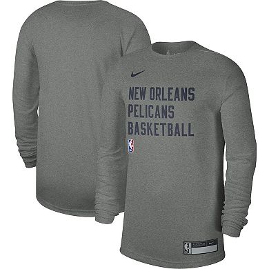 Unisex Nike Heather Gray New Orleans Pelicans 2023/24 Legend On-Court Practice Long Sleeve T-Shirt