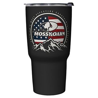 Mossy Oak USA Flag Badge In The Mountains 27-oz. Stainless Steel Travel Mug