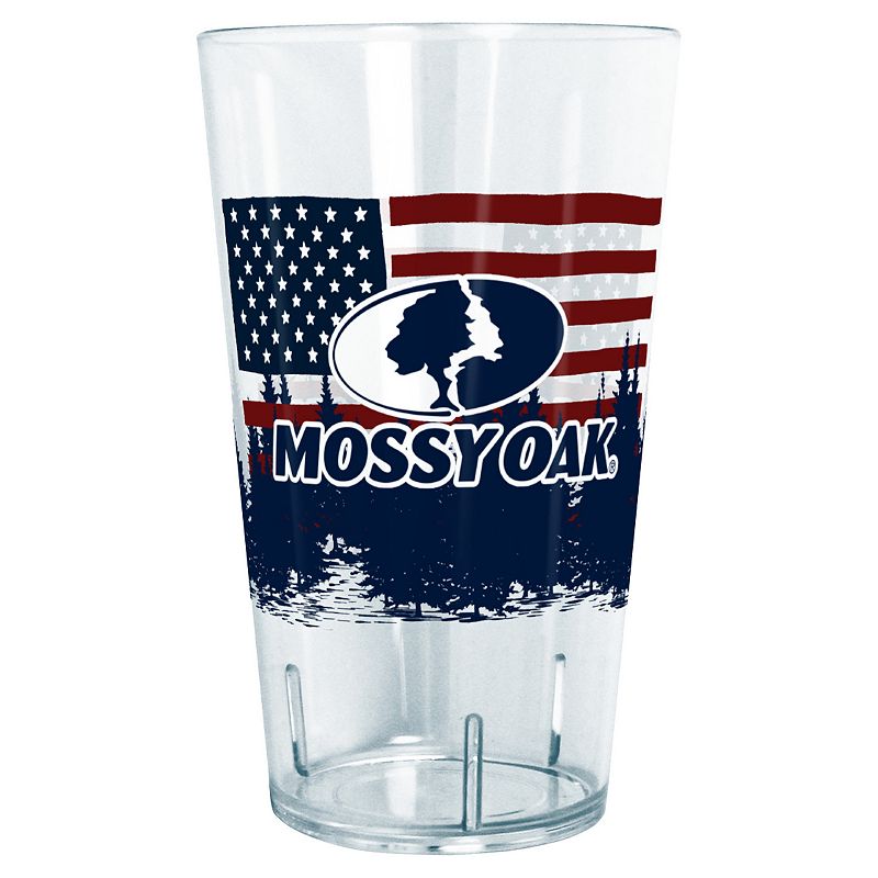 Mossy Oak USA Flag Pine Forest 24-oz. Tritan Tumbler, Clear