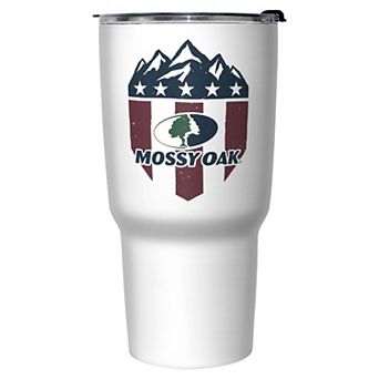 Mossy Oak USA Flag Shield 27-oz. Stainless Steel Travel Mug