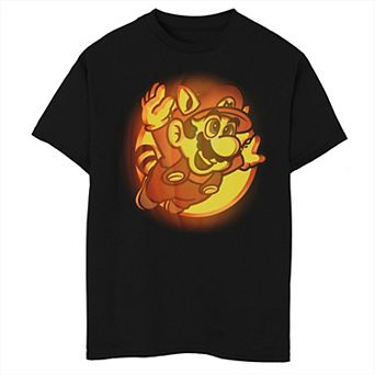 Boys Nintendo Super Mario 3 Halloween Jack-o'-Lantern Graphic Tee