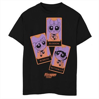 Boys 8-20 Husky Powerpuff Girls Halloween Bubbles Blossom Buttercup Tarot Cards Graphic Tee
