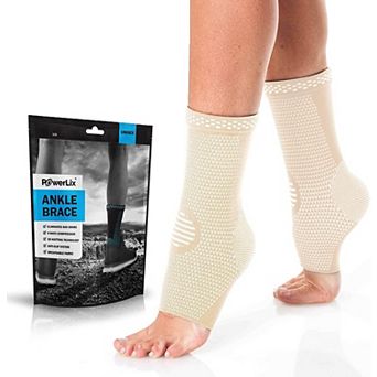 Powerlix Ankle Compression Support Sleeve for Injury Recovery / Pain