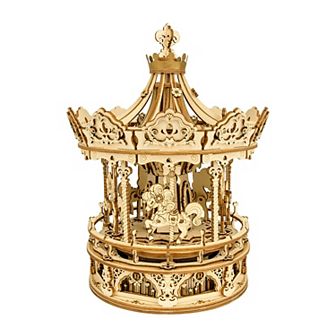 DIY 3D Music Box Puzzle Romantic Carousel 336 pc