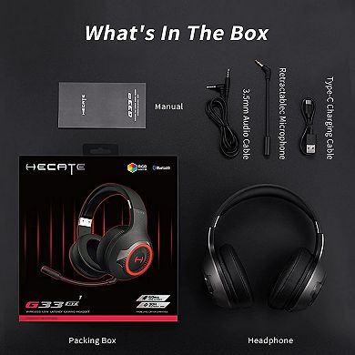 HECATE by Edifier G33BT Bluetooth Gaming Headphones