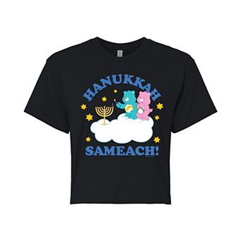 Juniors' Care Bears Hanukkah Sameach Cropped Tee