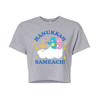 Juniors' Care Bears Hanukkah Sameach Cropped Tee