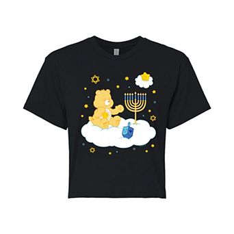 Juniors' Care Bears Hanukkah Cloud Cropped Tee
