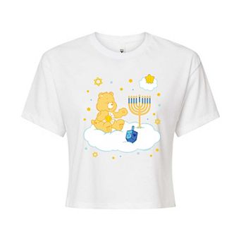 Juniors' Care Bears Hanukkah Cloud Cropped Tee