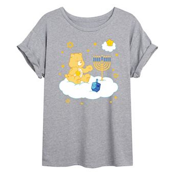 Juniors' Care Bears Hanukkah Cloud Oversized Tee