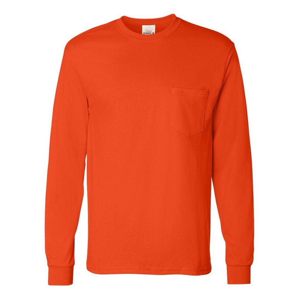 Authentic Long Sleeve Pocket T-Shirt