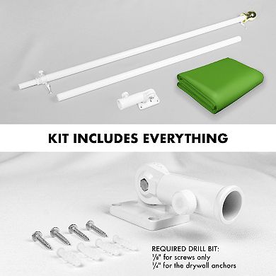 G128 Combo Set: Flag Pole 1PK AND Lime Green 150D 1PK