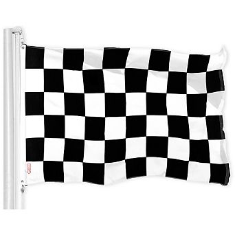 G128 Checkered Flag 150D 3x5 Ft Printed Polyester Flag