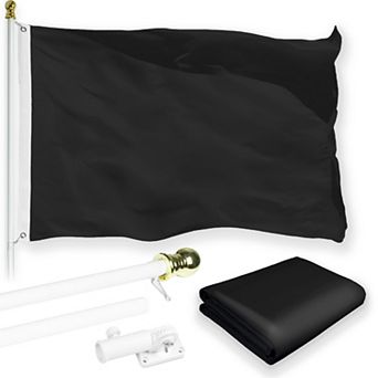 G128 Combo Set: Flag Pole 1 pk AND Black 150D 1 pk