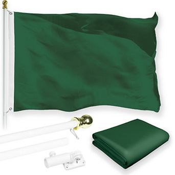 G128 Combo Set: Flag Pole 1 pk AND Dark Green 150D 1 pk