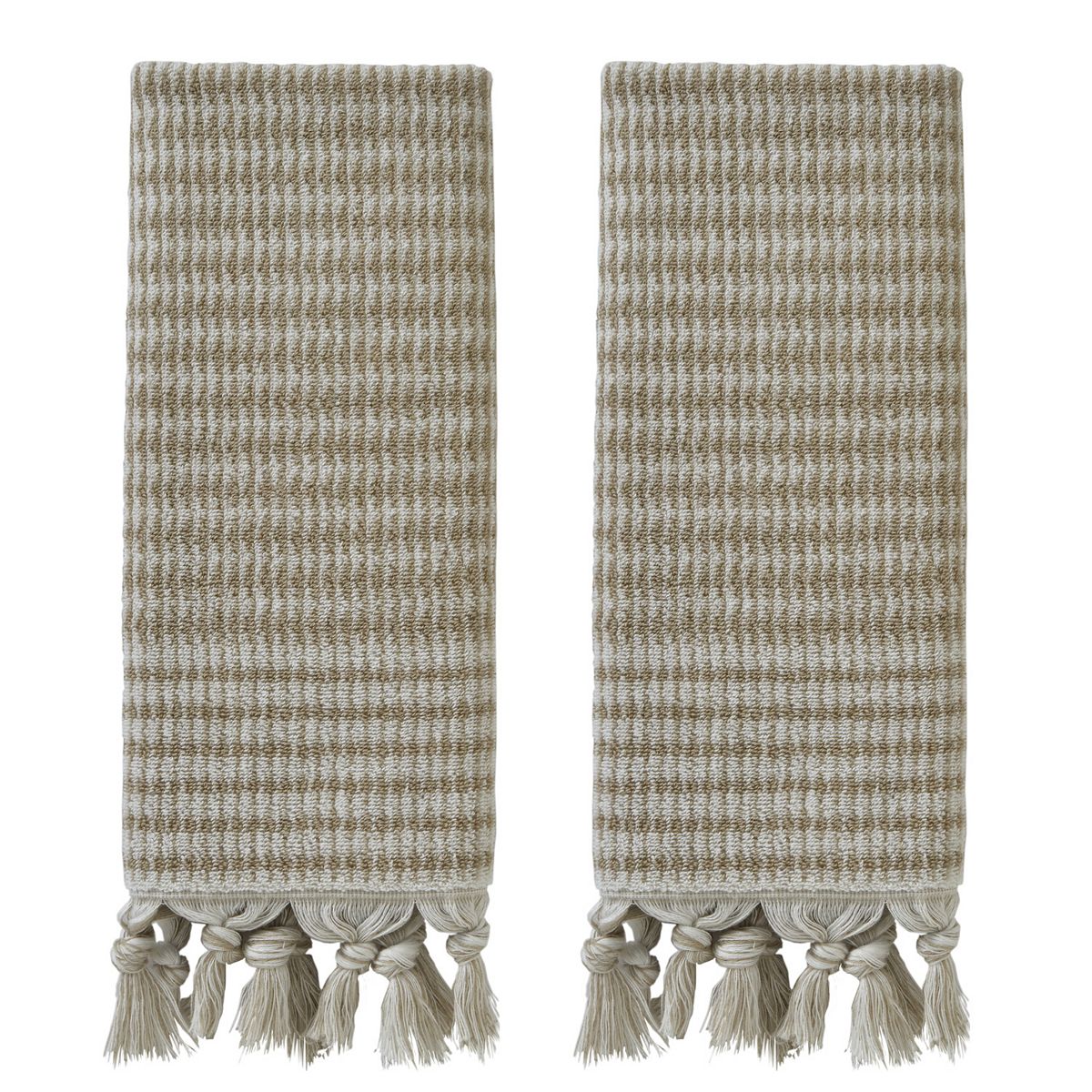 SKL Home Longborough Jacquard 2-Piece Hand Towel Set - Beige Khaki