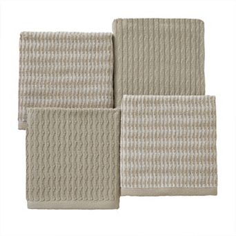 SKL Home Longborough Jacquard 4 pc Washcloth Set