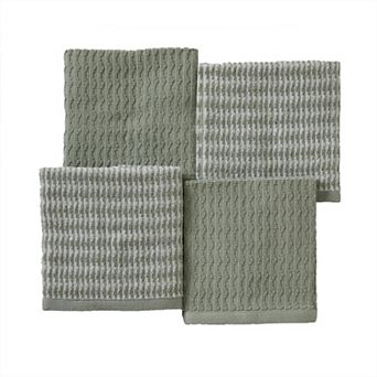 SKL Home Longborough Jacquard 4 pc Washcloth Set