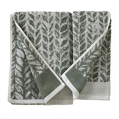 SKL Home Distressed Leaves Jacquard Bath Towel