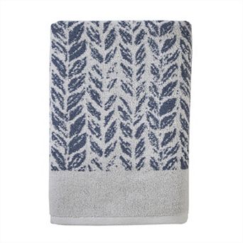 SKL Home Distressed Leaves Jacquard Bath Towel