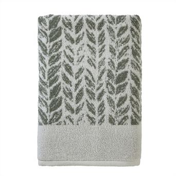 SKL Home Distressed Leaves Jacquard Bath Towel