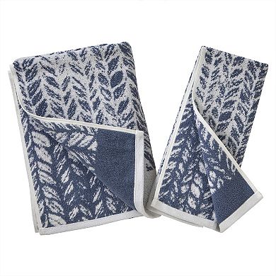 SKL Home Distressed Leaves Jacquard 2-Piece Hand Towel Set