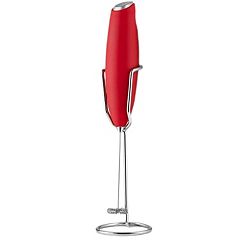 Zulay Kitchen: Milk Frother with Holster Stand (Red Color) - Giving Flavor