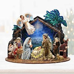 Northlight 11-Piece LED Lighted Theater and Shops Christmas Village Display  Set 