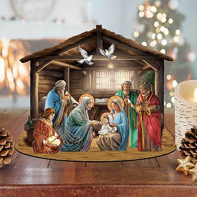 9" Nativity Scene Décorative Village by G. Debrekht - Nativity Holiday Décor