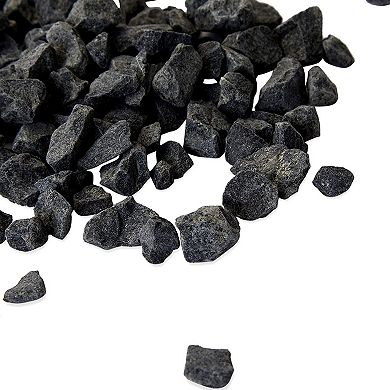 Black Rocks for Vases, Plants, Aquarium, Bonsai Tree, and Terrariums (2 Lbs)