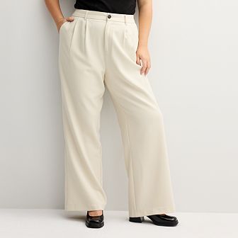 Juniors' Plus Size SO® Wide Leg Trousers