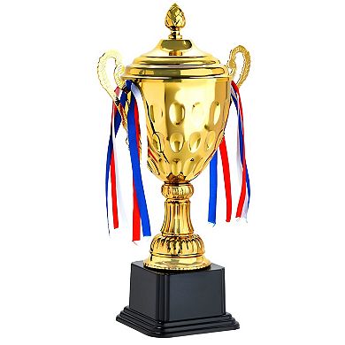 Gold 1st Place Trophy, Winner Award for Sports, Tournaments, 16.63 inches