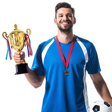 Gold 1st Place Trophy, Winner Award for Sports, Tournaments, 16.63 inches