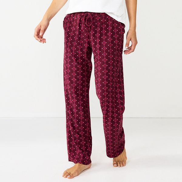 Women's Sonoma Goods For Life® Cozy Pajama Pants - Wine West Geo