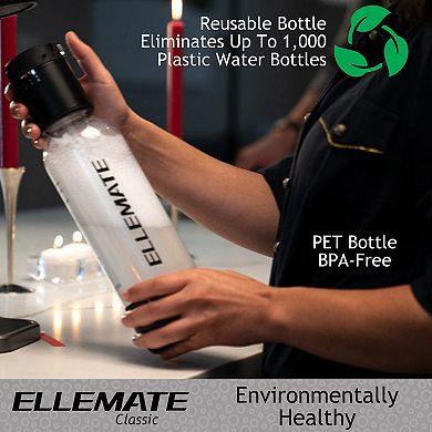 Ellemate Classic Carbonated Drink Maker, Seltzer Water with One-Push Fizz Technology, Cordless Carbonation for Bubbly Water