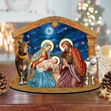 9" Holy Family Nativity Scene Décorative Village by G. Debrekht - Nativity Holiday Décor