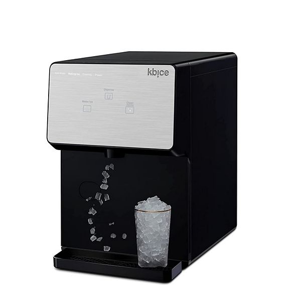 KBICE 2.0 Self Dispensing Countertop Nugget Ice Maker, Crunchy Pebble Ice Maker Black