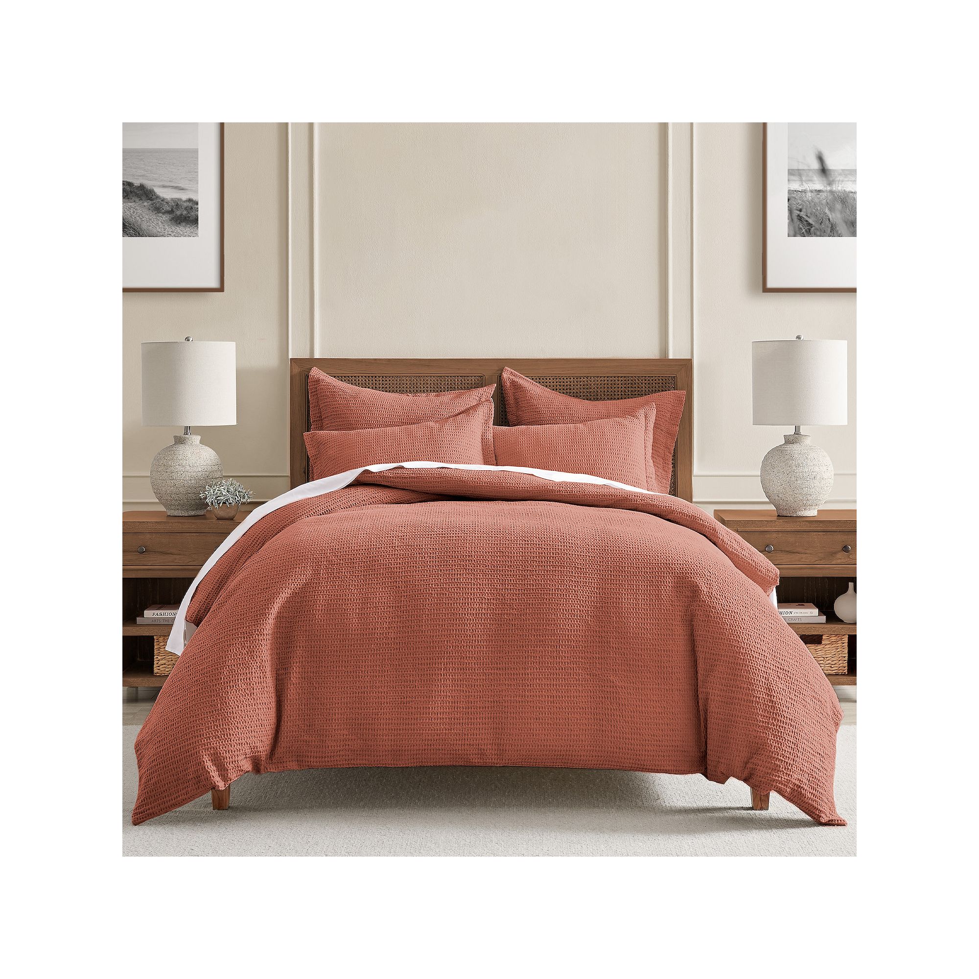 Levtex Home Cloud Waffle Duvet Cover Set, Adobe