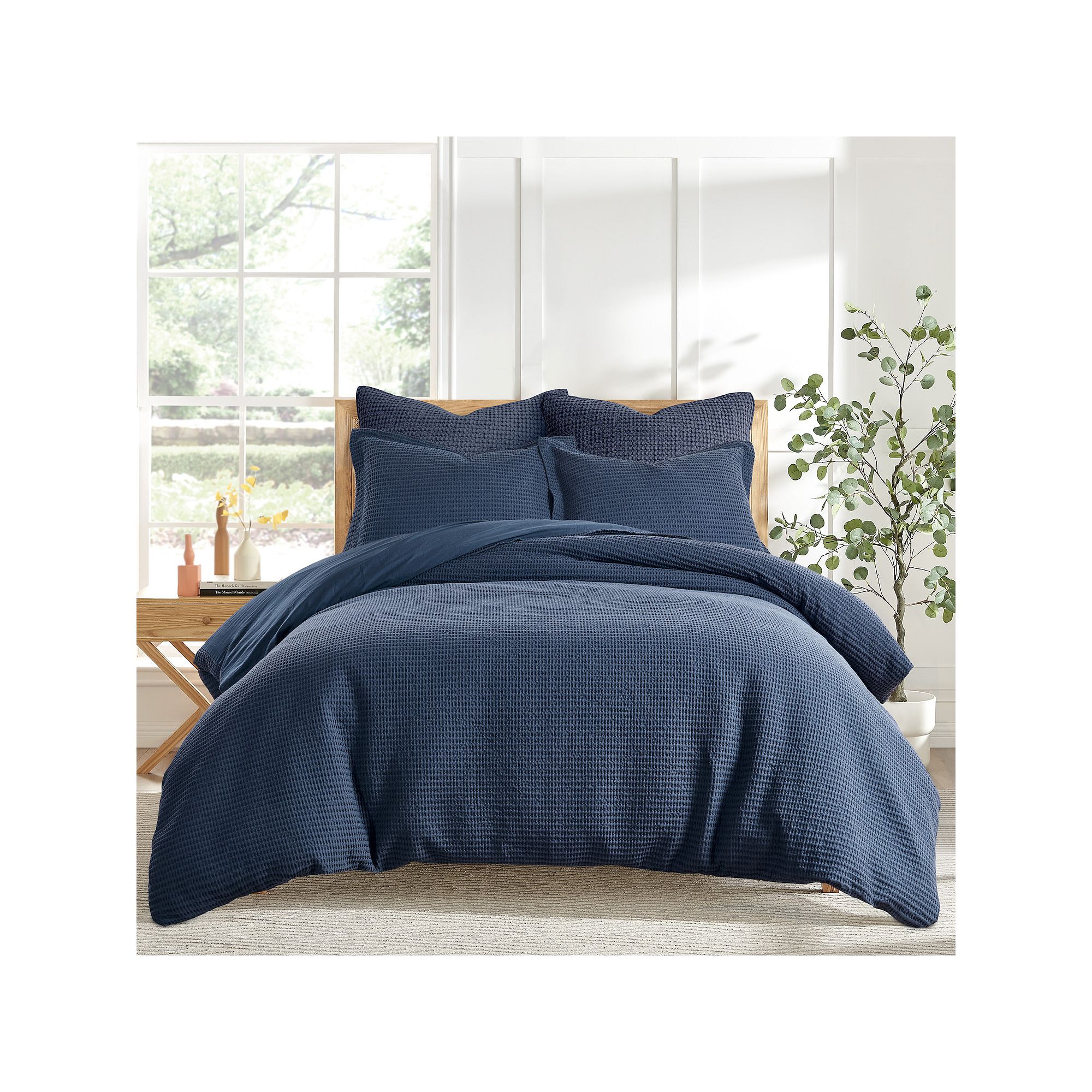 Levtex Home Cloud Waffle Duvet Cover Set, Blue