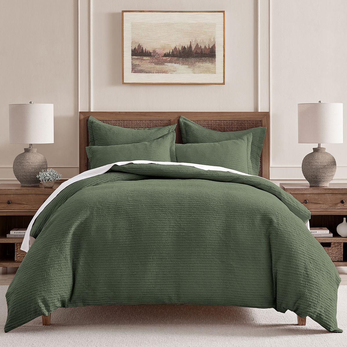 Duvet Cover Set - Forest Green, FULL/QUEEN