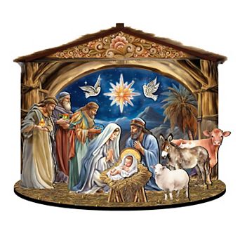 8.5" The Birth of Jesus Nativity Scene Village by G. Debrekht - Nativity Holiday Décor