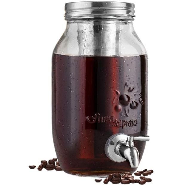1 Gallon Cold Brew Coffee Maker With Extra-thick Glass Carafe