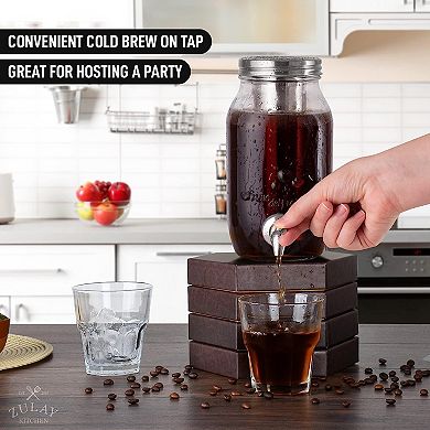 1.5 Liter Cold Brew Coffee Maker with EXTRA-THICK Glass Carafe & Stainless Steel Mesh Filter
