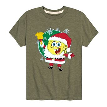Boys 8-20 Nickelodeon Spongebob Squarepants Santa Graphic Tee