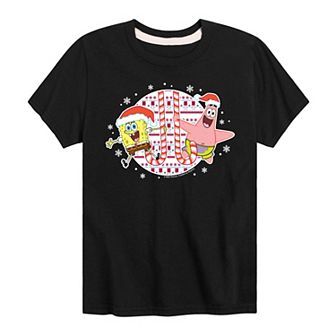 Boys 8-20 Nickelodeon Spongebob Squarepants Candy Cane Graphic Tee