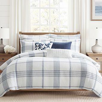 Levtex Home Waffle Plaid Duvet Cover Set